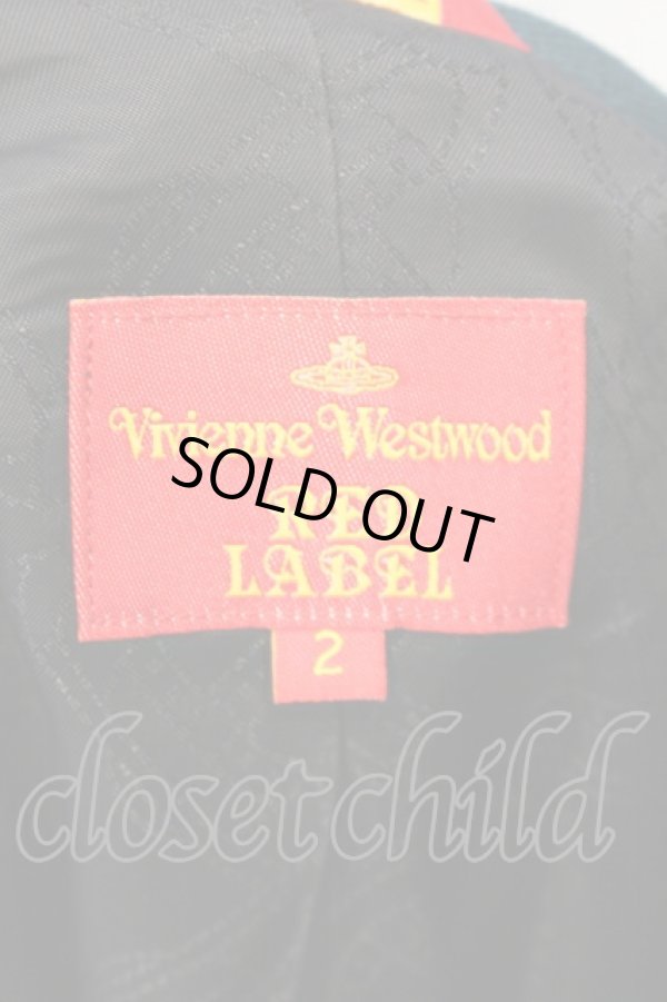 画像4: ヴィヴィアンウエストウッド 中古 / 変形襟タータンチェックジャケット 2 グリーン  O-25-07-06-021-jc-YM-OS (4)