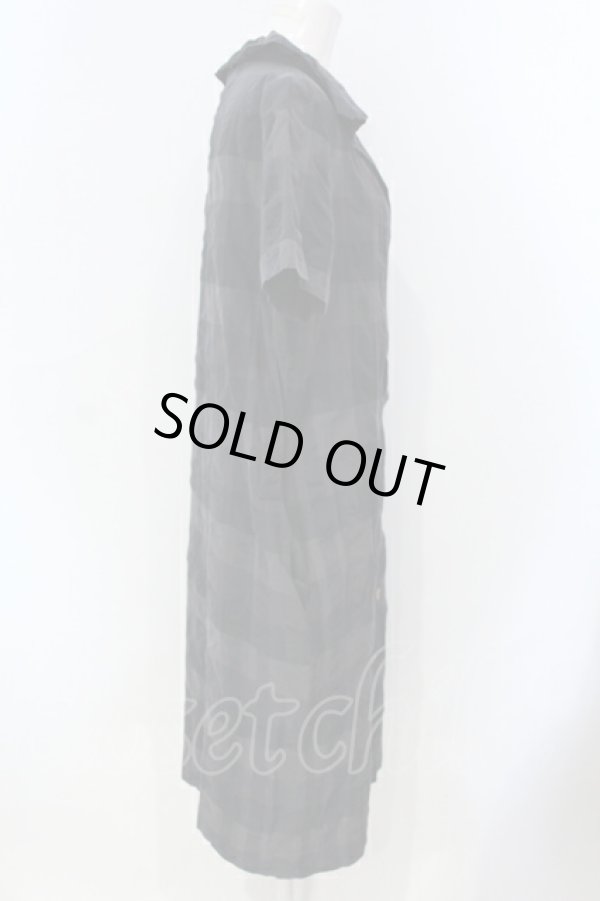 画像2: ヴィヴィアンウエストウッド 中古 / ブロックチェックシャツワンピース 2 グリーンｘダークグレー  O-25-07-06-028-op-YM-ZH (2)