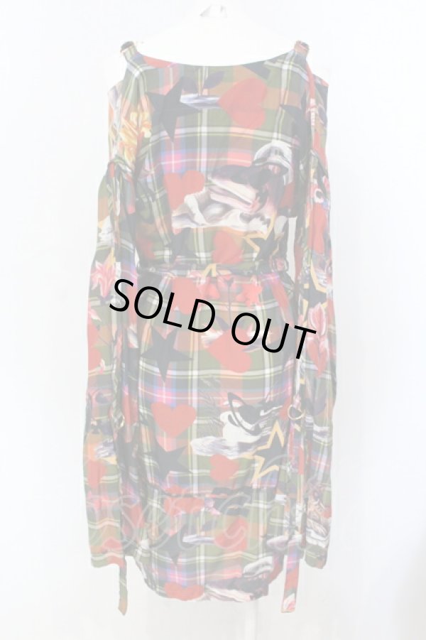 画像3: ANGLOMANIA 中古 / シーモンスターオフショルワンピース 40 マルチ  O-25-07-06-032-op-YM-ZH (3)