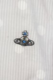 画像2: ヴィヴィアンウエストウッド MAN 中古 / ドットコットン半袖オジークラークシャツ 46 ライトグレー  O-25-07-06-004-bl-YM-OS (2)