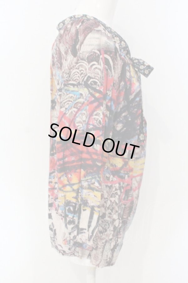 画像2: ヴィヴィアンウエストウッド 中古 / graffiti print Drape トップス S マルチ  O-25-07-06-037-to-YM-ZH (2)