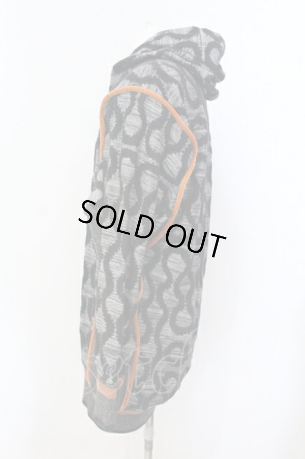 画像2: ヴィヴィアンウエストウッド MAN 中古 / Squiggle Hoodie パーカー S ネイビーｘグレー  O-25-07-06-001-jc-YM-ZH (2)