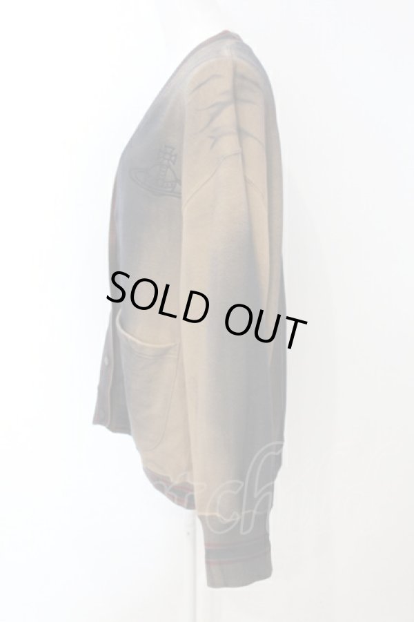 画像3: ヴィヴィアンウエストウッド 中古 / スプレーダイVネックカーディガン 00 キャメル  O-25-07-06-043-to-IG-OS (3)