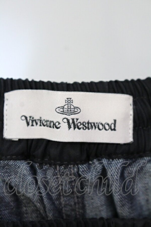 画像5: ヴィヴィアンウエストウッド 中古 / Danielトラウザーズ XXS ブルー×ブラック  O-25-07-06-005-pa-IG-ZY (5)