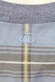 画像2: ヴィヴィアンウエストウッド 中古 / タータンコルセットプリントTシャツ 2 グレーｘサックス  O-25-07-06-052-ts-YM-OS (2)