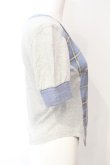 画像3: ヴィヴィアンウエストウッド 中古 / タータンコルセットプリントTシャツ 2 グレーｘサックス  O-25-07-06-052-ts-YM-OS (3)