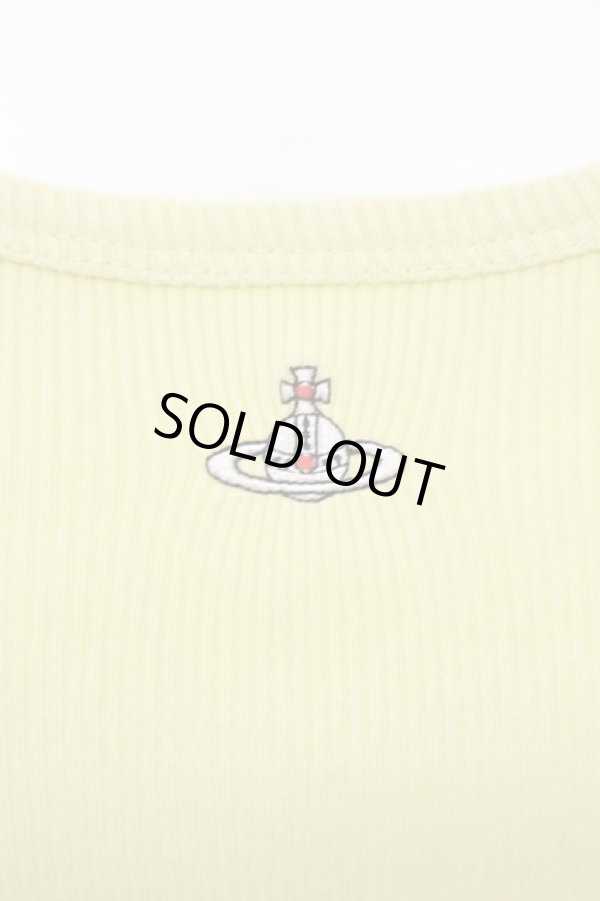 画像2: ヴィヴィアンウエストウッド 中古 / オーブ刺繍テレコタンク 00 イエロー  O-25-07-06-054-to-IG-ZH (2)