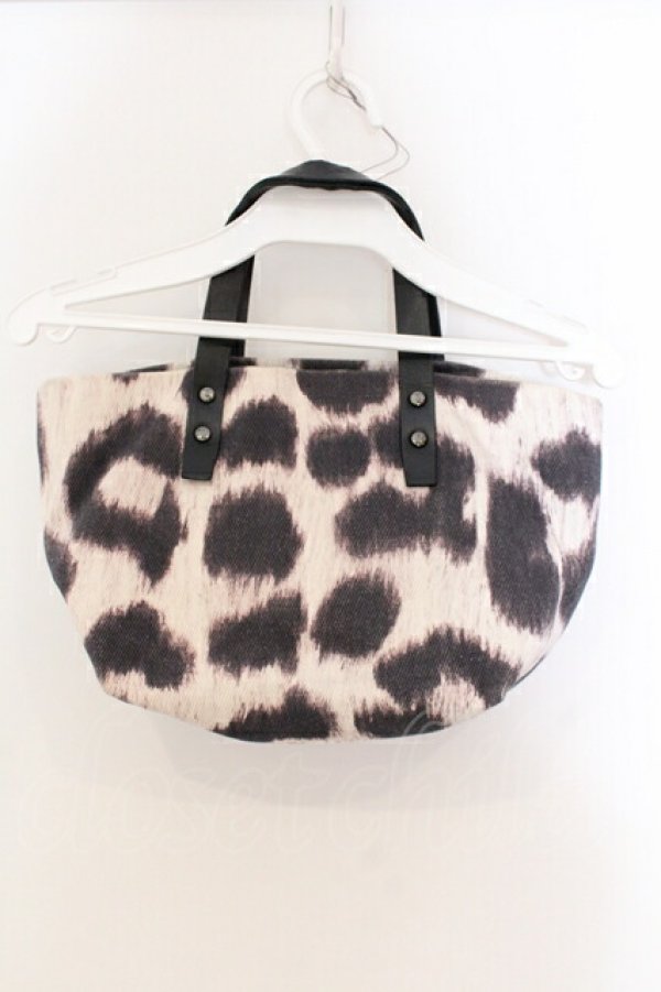 画像3: ヴィヴィアンウエストウッド 中古 / LEOPARD トートバッグ S  ホワイトレオパード  O-25-07-06-065-ba-IG-OS (3)