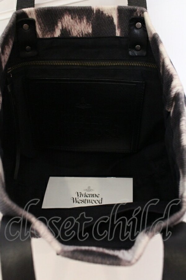 画像4: ヴィヴィアンウエストウッド 中古 / LEOPARD トートバッグ S  ホワイトレオパード  O-25-07-06-065-ba-IG-OS (4)