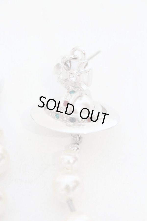 画像2: ヴィヴィアンウエストウッド 中古 / ブロークンパールドロップピアス  シルバー  O-25-07-06-080-ac-YM-ZH (2)