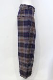 画像3: ヴィヴィアンウエストウッド 中古 / TARTAN CHECKタックワイドパンツ M ネイビーｘグレー  O-25-07-06-008-pa-YM-OS (3)