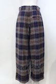 画像4: ヴィヴィアンウエストウッド 中古 / TARTAN CHECKタックワイドパンツ M ネイビーｘグレー  O-25-07-06-008-pa-YM-OS (4)