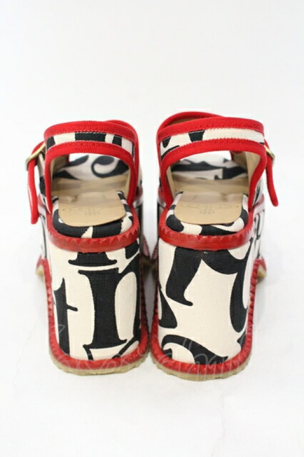 画像4: ヴィヴィアンウエストウッド 中古 / NORTHERN SOLEプラットフォームシューズ 36（約23cm） アイボリーｘレッド  O-25-07-06-095-sh-YM-ZT1116G (4)