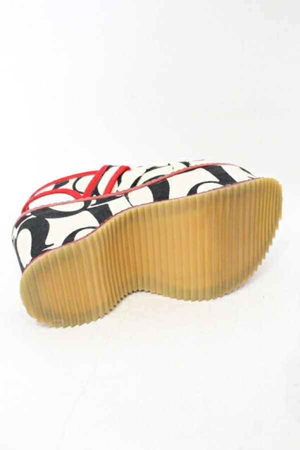 画像6: ヴィヴィアンウエストウッド 中古 / NORTHERN SOLEプラットフォームシューズ 36（約23cm） アイボリーｘレッド  O-25-07-06-095-sh-YM-ZT1116G (6)