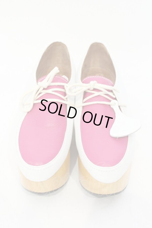 画像2: ヴィヴィアンウエストウッド 中古 / ロッキンホースワラビー 3（約22cm） ホワイトｘピンク  O-25-07-06-096-sh-YM-ZH (2)