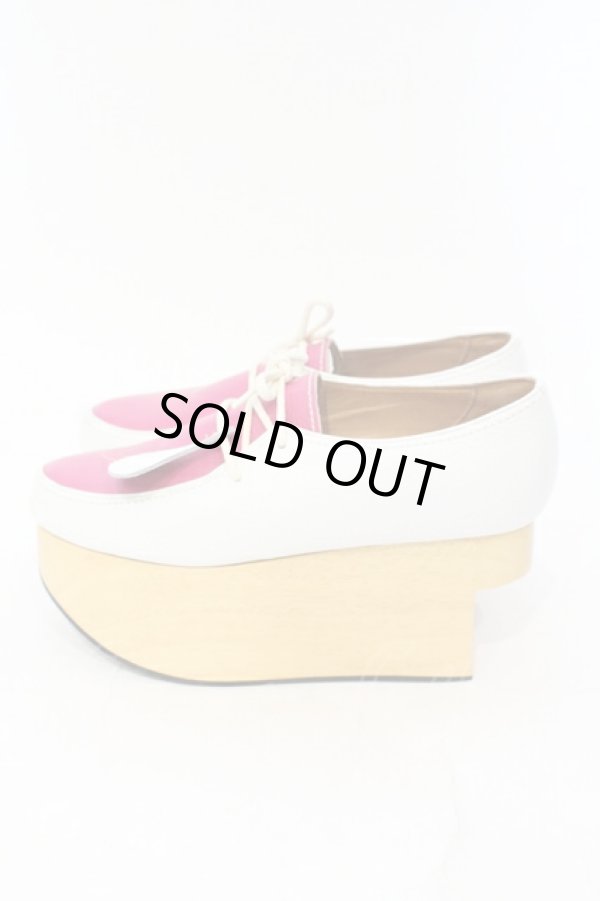 画像3: ヴィヴィアンウエストウッド 中古 / ロッキンホースワラビー 3（約22cm） ホワイトｘピンク  O-25-07-06-096-sh-YM-ZH (3)