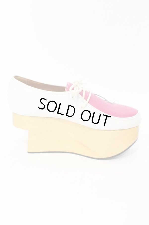 画像5: ヴィヴィアンウエストウッド 中古 / ロッキンホースワラビー 3（約22cm） ホワイトｘピンク  O-25-07-06-096-sh-YM-ZH (5)