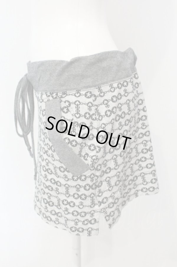 画像2: ヴィヴィアンウエストウッド 中古 / モノグラムショートスウェットスカート 2 グレー  O-25-07-06-019-sk-YM-ZY (2)