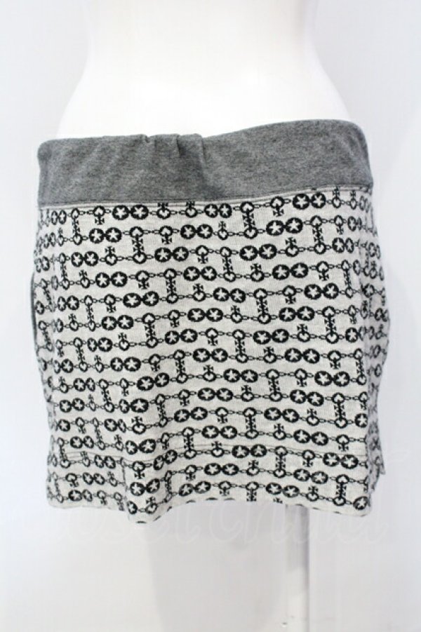 画像3: ヴィヴィアンウエストウッド 中古 / モノグラムショートスウェットスカート 2 グレー  O-25-07-06-019-sk-YM-ZY (3)