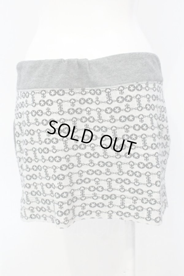 画像3: ヴィヴィアンウエストウッド 中古 / モノグラムショートスウェットスカート 2 グレー  O-25-07-06-019-sk-YM-ZY (3)