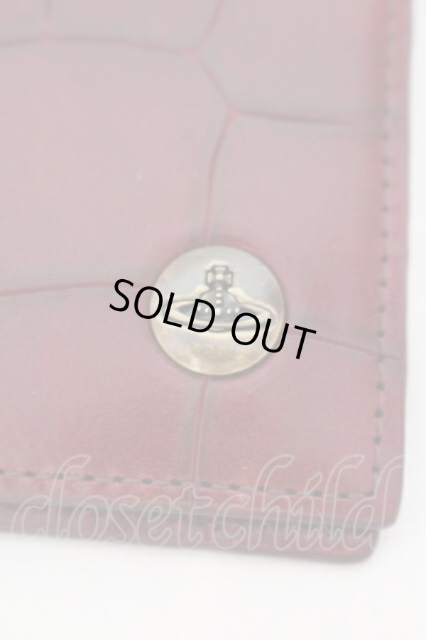 画像2: ヴィヴィアンウエストウッド 中古 / クロコ長財布  ワイン  O-25-07-13-020-wa-YM-ZH (2)