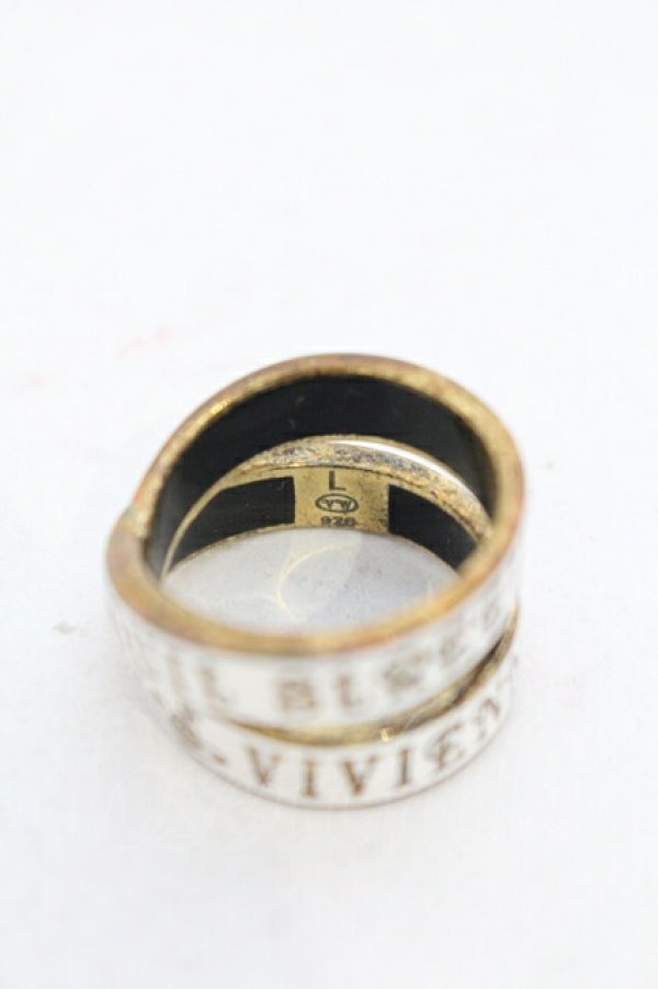 画像5: ヴィヴィアンウエストウッド 中古 / Marble Arch リング L（約15号） ゴールドｘホワイト  O-25-07-13-023-rg-YM-OS (5)