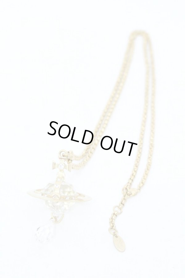 画像2: ヴィヴィアンウエストウッド 中古 / Crystal Dropタイニーペンダント  ゴールド  O-25-07-13-027-nl-YM-OS (2)