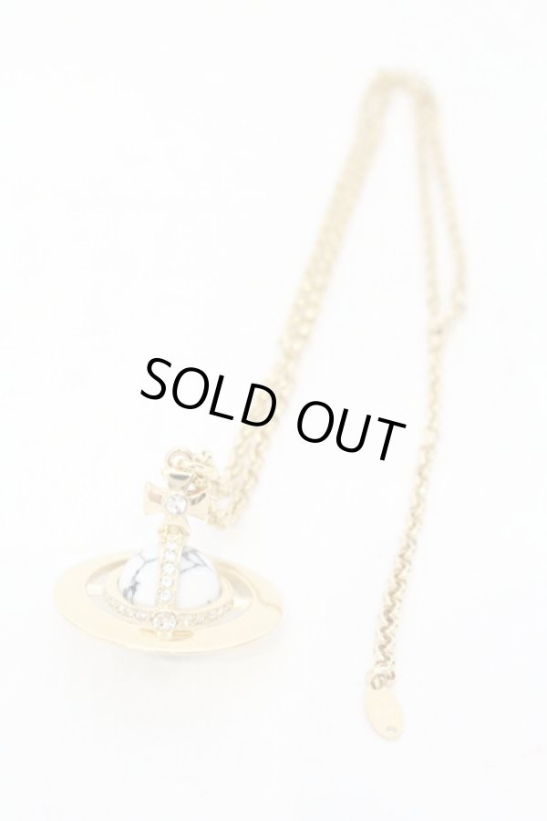 画像2: ヴィヴィアンウエストウッド 中古 / スモールオーブネックレス  ゴールドｘハウライト  O-25-07-13-029-ac-YM-ZY (2)