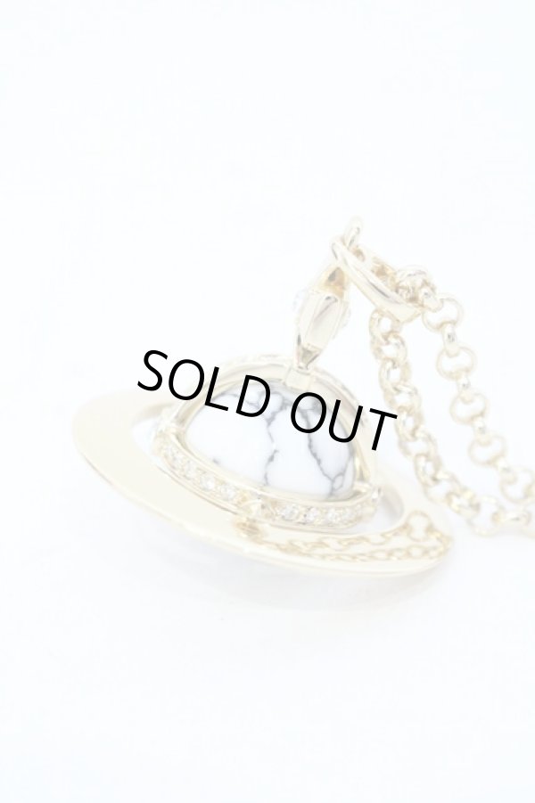 画像3: ヴィヴィアンウエストウッド 中古 / スモールオーブネックレス  ゴールドｘハウライト  O-25-07-13-029-ac-YM-ZY (3)