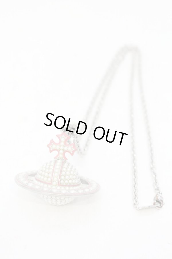 画像2: ヴィヴィアンウエストウッド 中古 / パーリークイーン3Dタイニーオーブペンダント  ピンクｘホワイト  O-25-07-13-034-ac-YM-OS (2)