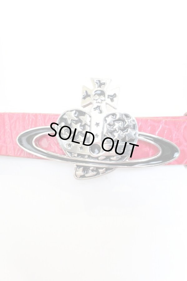 画像2: ヴィヴィアンウエストウッド 中古 / ハートオーブベルト  シルバーｘレッド  O-25-07-13-042-gd-YM-OS (2)