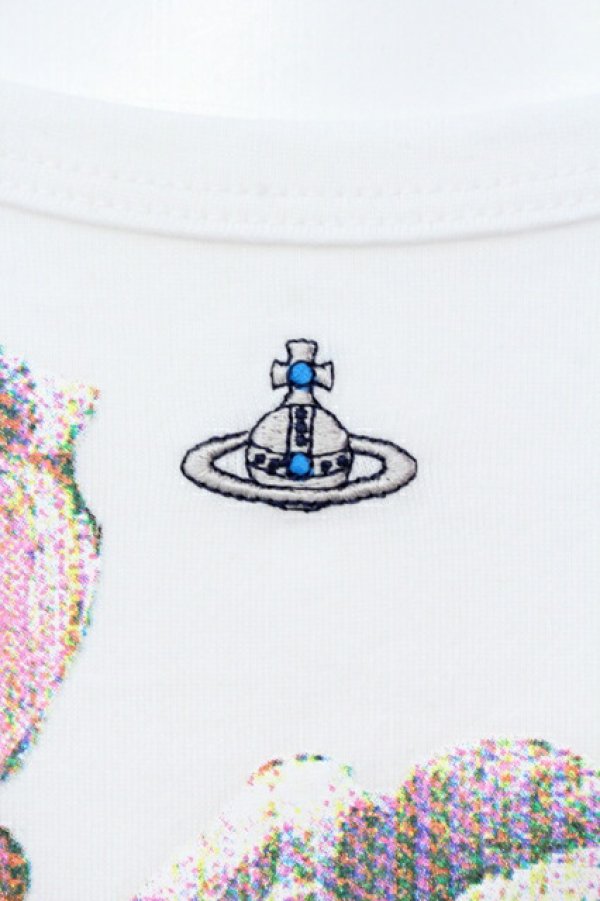 画像2: ヴィヴィアンウエストウッド MAN 中古 / NEWフラワー変形カットソー F ホワイト  O-25-07-13-001-ts-YM-ZH (2)