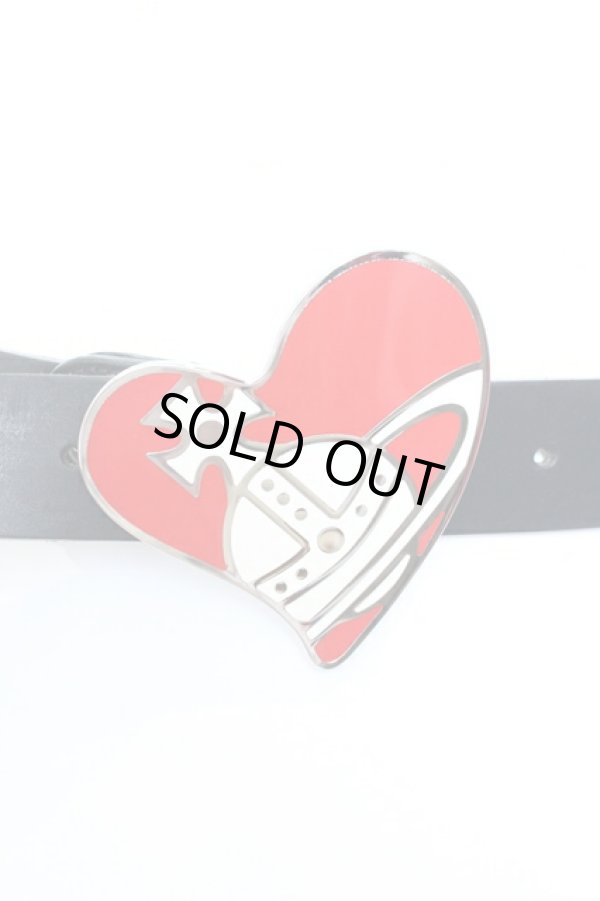 画像2: ヴィヴィアンウエストウッド 中古 / ハートベルト  レッドｘブラック  O-25-07-13-043-gd-YM-OS (2)