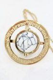 画像5: ヴィヴィアンウエストウッド 中古 / GIANT ORB PENDANT【HOWLITE】  ゴールドｘハウライト  O-25-07-13-046-nl-YM-OS (5)