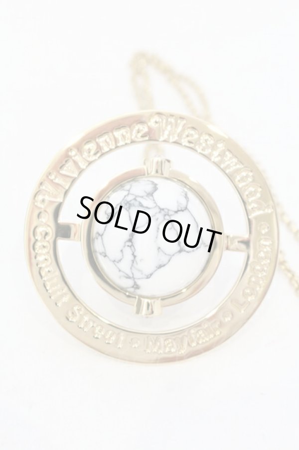 画像5: ヴィヴィアンウエストウッド 中古 / GIANT ORB PENDANT【HOWLITE】  ゴールドｘハウライト  O-25-07-13-046-nl-YM-OS (5)
