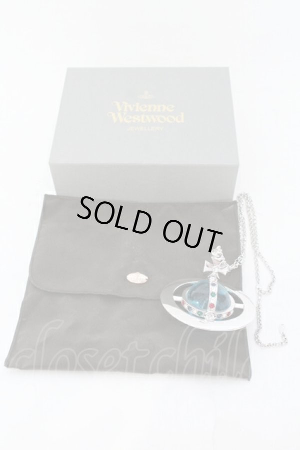 画像6: ヴィヴィアンウエストウッド 中古 / ジャイアントオーブネックレス  シルバーｘミントグリーン  O-25-07-13-048-nl-YM-OS (6)