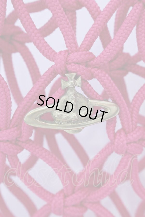 画像2: ヴィヴィアンウエストウッド 中古 / マクラメロゴバッグ  ピンク  O-25-07-13-050-ba-YM-ZH (2)