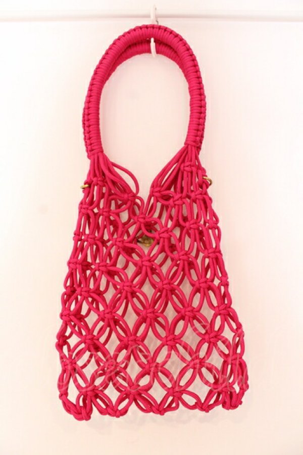 画像3: ヴィヴィアンウエストウッド 中古 / マクラメロゴバッグ  ピンク  O-25-07-13-050-ba-YM-ZH (3)