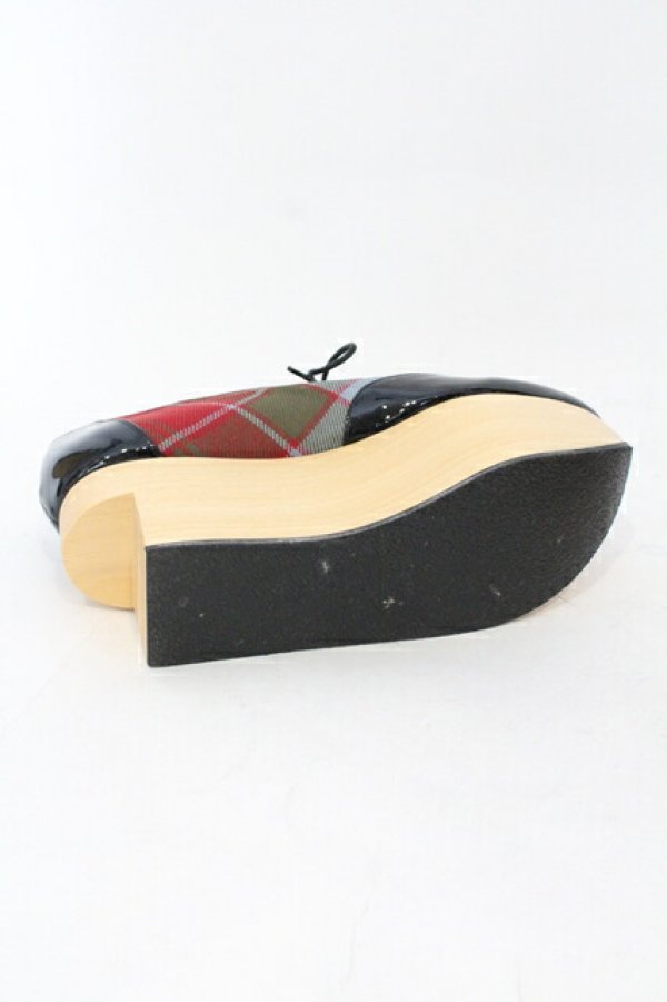 画像6: ヴィヴィアンウエストウッド 中古 / ロッキンホースギリー 6（24.5-25cm） ブラックｘタータン  O-25-07-13-054-sh-YM-ZH (6)