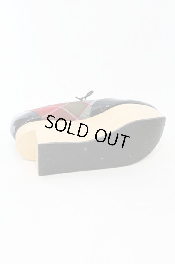 画像6: ヴィヴィアンウエストウッド 中古 / ロッキンホースギリー 6（24.5-25cm） ブラックｘタータン  O-25-07-13-054-sh-YM-ZH (6)