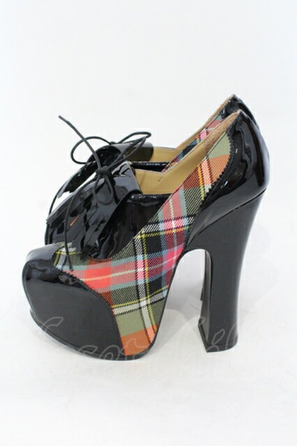 画像3: ヴィヴィアンウエストウッド 中古 / ELEVATED GOLF  38（24cm) ブラックｘマルチ  O-25-07-13-057-sh-YM-ZH (3)