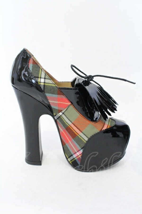 画像5: ヴィヴィアンウエストウッド 中古 / ELEVATED GOLF  38（24cm) ブラックｘマルチ  O-25-07-13-057-sh-YM-ZH (5)