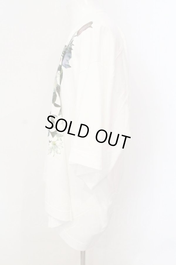 画像3: ヴィヴィアンウエストウッド MAN 中古 / NEWフラワー変形カットソー F ホワイト  O-25-07-13-001-ts-YM-ZH (3)