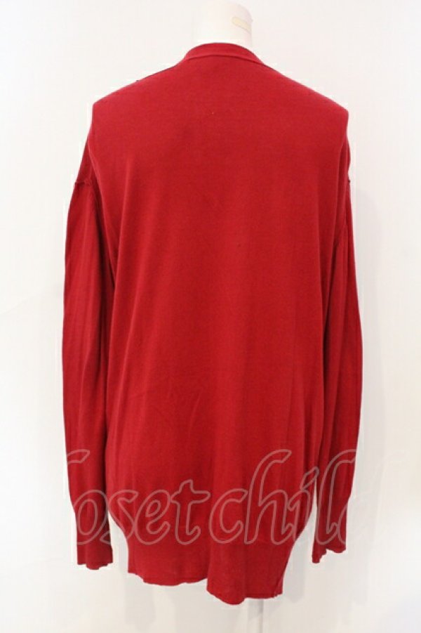画像4: ANGLOMANIA 中古 / カットラスダメージカーディガン 36 レッド  O-25-07-13-008-to-YM-ZY (4)