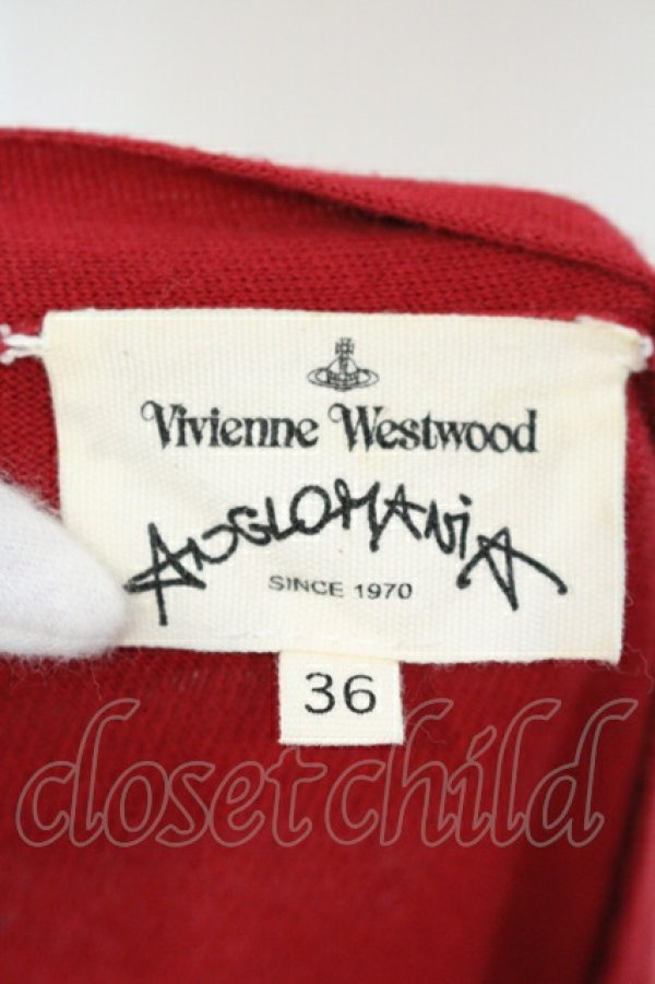 画像5: ANGLOMANIA 中古 / カットラスダメージカーディガン 36 レッド  O-25-07-13-008-to-YM-ZY (5)