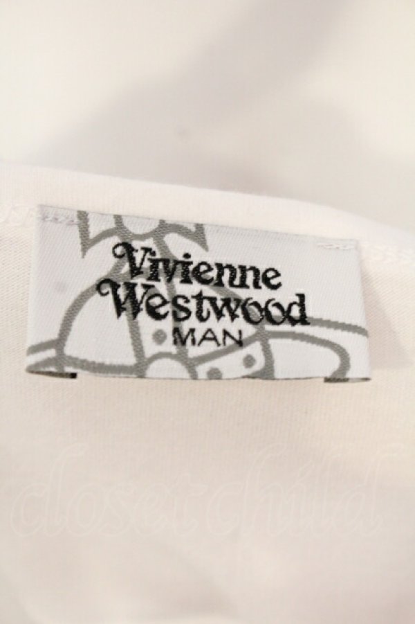 画像5: ヴィヴィアンウエストウッド MAN 中古 / NEWフラワー変形カットソー F ホワイト  O-25-07-13-001-ts-YM-ZH (5)