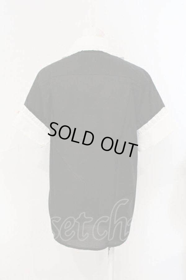 画像3: ANGLOMANIA 中古 / MAID'S ブラウス 40 ブラックｘホワイト  O-25-07-13-010-bl-YM-OS (3)