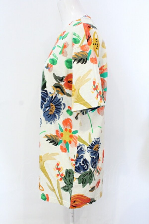 画像3: ヴィヴィアンウエストウッド 中古 / HEBO FLORAL Tシャツ S アイボリー  O-25-07-13-013-ts-YM-ZH (3)