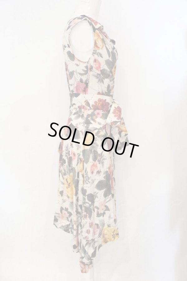 画像2: ヴィヴィアンウエストウッド 中古 / ハニーフローラルワンピース 3 アイボリー  O-25-07-13-014-op-YM-OS (2)