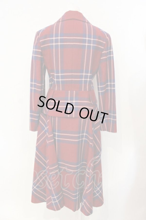 画像3: ヴィヴィアンウエストウッド 中古 / タータンチェックラブジャケットセットアップ JKT(02)・SK（03） レッド  O-25-07-13-017-su-YM-OS (3)